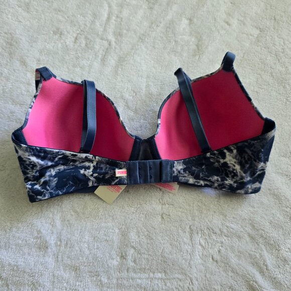 NWT VS Pink Blue Tie-Dye 34D T-Shirt Bra - Picture 2 of 4